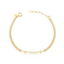 Pulseira Groumet Com Bolinhas Folheada A Ouro Pulseira Groumet Com Bolinhas Folheada A Ouro
