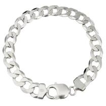 Pulseira Groumet Masculina 21cm 19.5 grama em Prata 925