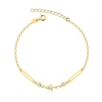 Pulseira Groumet Retangular Estrela Folheada A Ouro Pulseira Groumet Retangular Estrela Folheada A Ouro