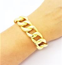 Pulseira Grumet 12 Elos 20mm 19cm Banho Ouro 18k 4620 Pulseira Grumet 12 Elos 20mm 19cm Banho Ouro 18k 4620
