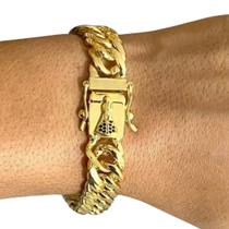 Pulseira Grumet 13Mm Nossa Senhora Banhado A Ouro 18K