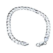 Pulseira Grumet 1x1 7mm 21cm - Prata 925 Pulseira Grumet 1x1 7mm 21cm - Prata 925
