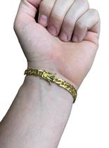 Pulseira Grumet 7Mm Fecho Santa Banhado A Ouro