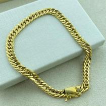 Pulseira Grumet dupla 19cm OU 21cm ouro 18k legítimo Pulseira Grumet dupla 19cm OU 21cm ouro 18k legítimo