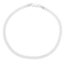 Pulseira Grumet Dupla 21cm Masculina Em Prata 925 Italiana Maciça