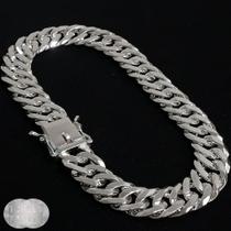 Pulseira Grumet Dupla com Fecho Gaveta em Prata 925 - 10mm Pulseira Grumet Dupla com Fecho Gaveta em Prata 925 - 10mm