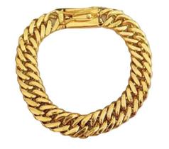 Pulseira Grumet Lacraia 13Mm Banhado A Ouro 18K Elos Duplos