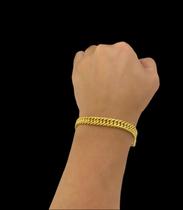 Pulseira Grumet Oca 8mm Banhado a Ouro 18K Pulseira Grumet Oca 8mm Banhado a Ouro 18K