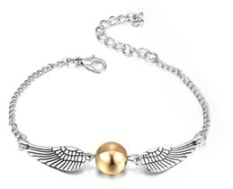 Pulseira Harry Potter Pomo De Ouro Prata Ajustável unissex