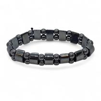 Pulseira Hematita Pequena Bolinha Calmante Ajustável 9 cm