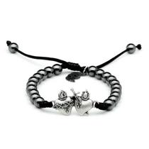 Pulseira Hematita Sagrado Coração Pulseira Hematita Sagrado Coração