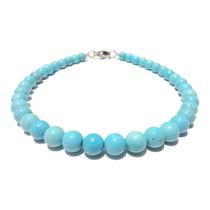 Pulseira Howlita Turquesa Redondo Pequeno Delicado Fecho Aço Pulseira Howlita Turquesa Redondo Pequeno Delicado Fecho Aço