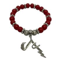 Pulseira Iansã Vermelha Espada Raio E Aluquerê