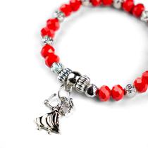 Pulseira Iansã Vermelha Imagem Cerâmica e Silicone