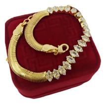 Pulseira Idêntica A Ouro Elo Rabo De Rato Banhada a Ouro