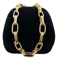 Pulseira Igual A Ouro Banhada a Ouro Masculina Tijolinho 5mm