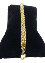 Pulseira Igual A Ouro Premium Trançada 8mm Banhado a Ouro