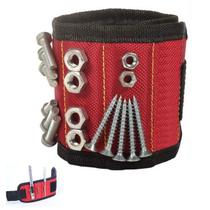 Pulseira Ima Magnetico Prende Parafuso Prego Broca Alicate Ferramenta Obra Reparo Construçao Bracelete Eletricista Mecanico Montador Segurança Manusei