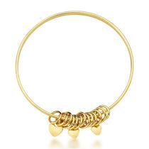 Pulseira infantil aro com corações
