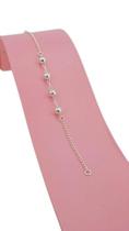 Pulseira Infantil Banhado a Prata Com Bolas Bijou Art