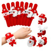 Pulseira Infantil Bate-Enrola Papai Noel em Veludo 20cm Pulseira Infantil Bate-Enrola Papai Noel em Veludo 20cm