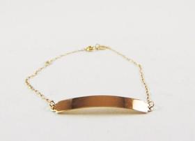 Pulseira Infantil Bebê Chapinha Ouro 18k Pulseira Infantil Bebê Chapinha Ouro 18k
