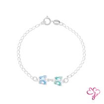 Pulseira Infantil Borboleta Colorida Prata 925 Ref. 505 Pulseira Infantil Borboleta Colorida Prata 925 Ref. 505