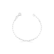 Pulseira Infantil Cadeado 2mm Masculina Prata 925