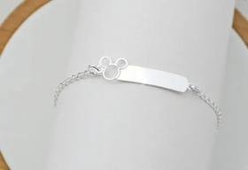 Pulseira Infantil Chapa Com Mickey
