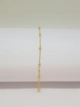 Pulseira infantil com bolinhas banhada a Ouro Oceanic Kids