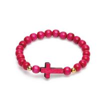 Pulseira Infantil com cruz Rosa