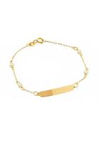 Pulseira Infantil com Pérolas Ouro 18K - 1.21