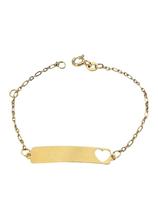 Pulseira Infantil Coração Ouro 18K - 1.10