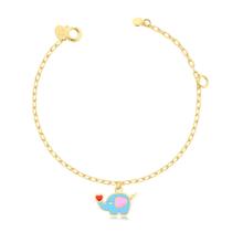 Pulseira Infantil Elefantinho De Resina Folheada A Ouro Pulseira Infantil Elefantinho De Resina Folheada A Ouro