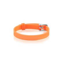 Pulseira Infantil Esteira Emborrachada Laranja - 21 cm