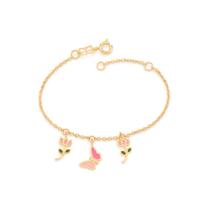 Pulseira infantil folheada a ouro COLORIDO 551673 Rommanel