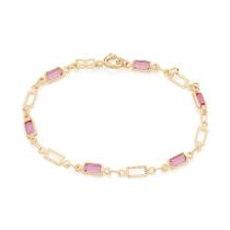Pulseira infantil folheada a ouro ROSA 551617 Rommanel Pulseira infantil folheada a ouro ROSA 551617 Rommanel