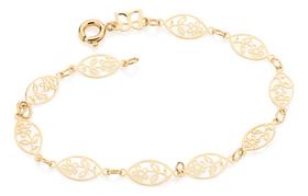Pulseira Infantil Formada Por Elos Oval Com 551234 Pulseira Infantil Formada Por Elos Oval Com 551234