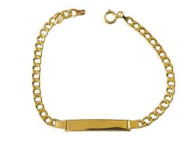 Pulseira Infantil Grumet com Chapinha Ouro 18K - 3.45 Pulseira Infantil Grumet com Chapinha Ouro 18K - 3.45
