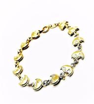 Pulseira Infantil Meia Lua Banho De Ouro 18k 1584