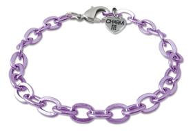 Pulseira Infantil Menina de Corrente Violeta Charm It Pulseira Infantil Menina de Corrente Violeta Charm It
