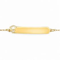 Pulseira Infantil Menina em Ouro 18K com Chapinha Pulseira Infantil Menina em Ouro 18K com Chapinha