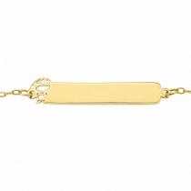 Pulseira Infantil Menino em Ouro 18K com Chapinha Pulseira Infantil Menino em Ouro 18K com Chapinha