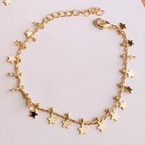 Pulseira Infantil Mini Estrelas - Banho Ouro Pulseira Infantil Mini Estrelas - Banho Ouro
