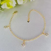 Pulseira Infantil Mini Perola Folheado a Ouro 18k