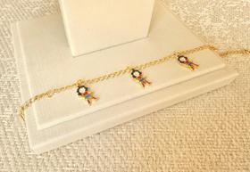 Pulseira Infantil Mulher Maravilha + Extensor