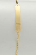 Pulseira Infantil Nome Ouro 18k 750 Piastrine 13 Cm Pulseira Infantil Nome Ouro 18k 750 Piastrine 13 Cm