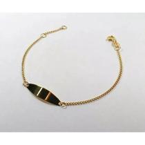 Pulseira Infantil Ouro 18k Groumet 14,5cm
