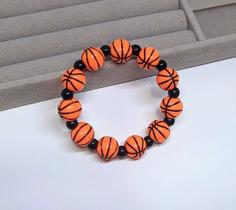 Pulseira Infantil para Crianças miçangas Bolas Bolinhas Esportes Futebol/Basquete/Beisebol Vôlei para Meninos/Meninas