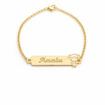 Pulseira Infantil Personalizada Antialérgica com Nome e Pingente Menina ou Menino Pulseira Infantil Personalizada Antialérgica com Nome e Pingente Menina ou Menino